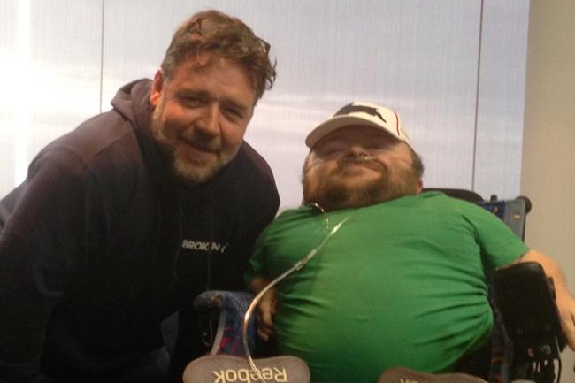 Actor Russell Crowe with Quentin Kenihan.