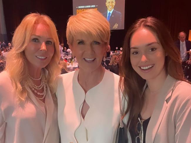 Julie Bishop, who is moderating tonight's panel, was spotted in a $1274 blazer. Picture: Instagram