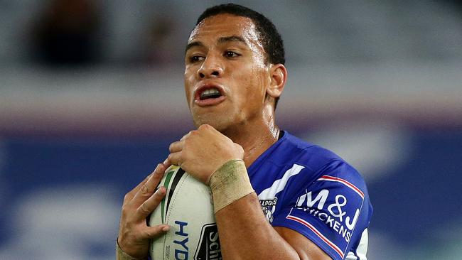 Bulldog Will Hopoate during the round 3 NRL game between the Canterbury Bulldogs and the Parramatta Eels at ANZ Stadium,Homebush.Picture Gregg Porteous