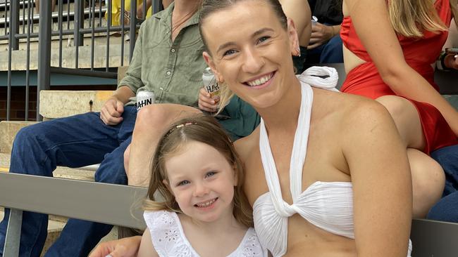 Harper Davey and Eloise Taylor at the Gympie races on Saturday November 25, 2023.