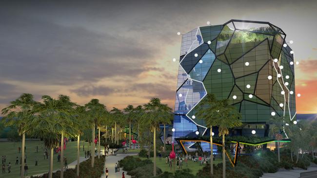 Key budget item — an artist impression of the Gold Coast Cultural Precinct at HOTA Stage 2