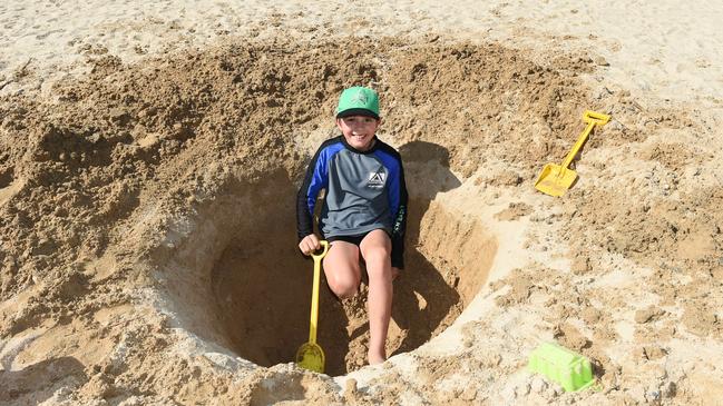 James on New Year’s Eve at Eastern Beach in Geelong. Picture: David Smith