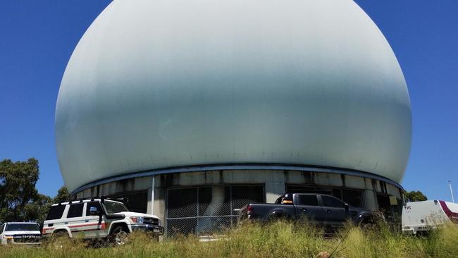 A discontinued weather radar balloon at the Hardrock Quarry, Redbank Plains. Picture: RPS Australia East