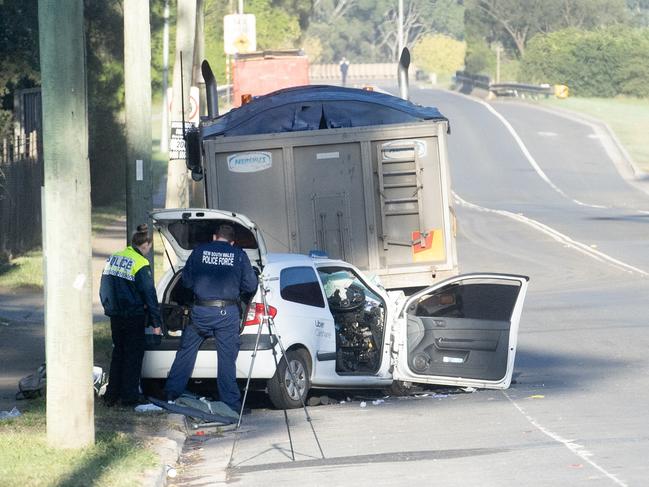 SYDNEY, AUSTRALIA. NCA NewsWire Photos. APRIL 26, 2024. A woman and a child were involved in a car crash in the early hours of this morning.  Picture: NCA NewsWire/Jeremy Piper