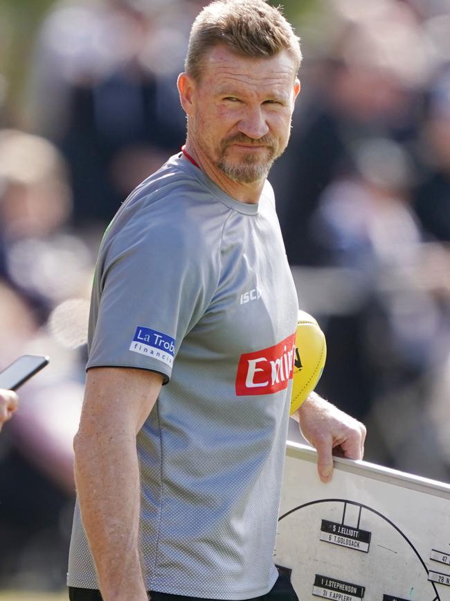 Magpies head coach Nathan Buckley.