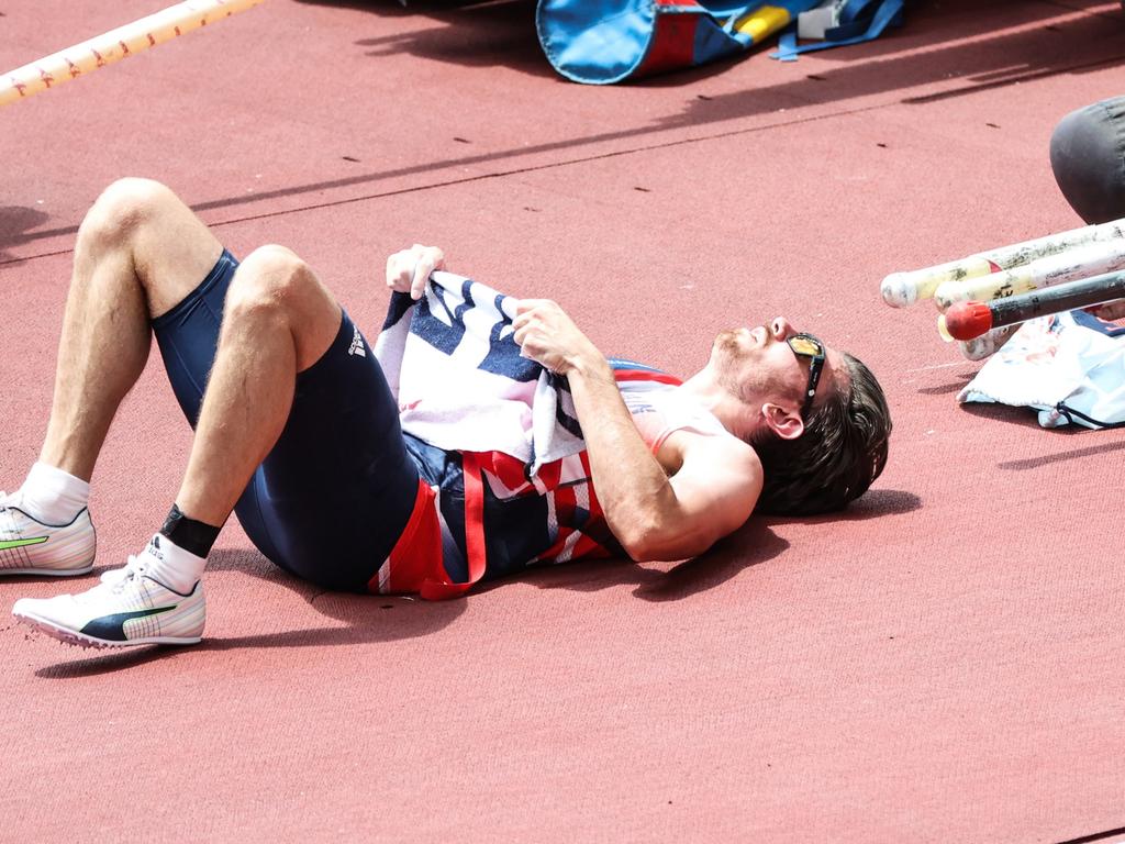 An athlete feels the heat at the Tokyo 2020 Olympic Games. Picture: Elif Ozturk Ozgoncu/Anadolu Agency via Getty Images