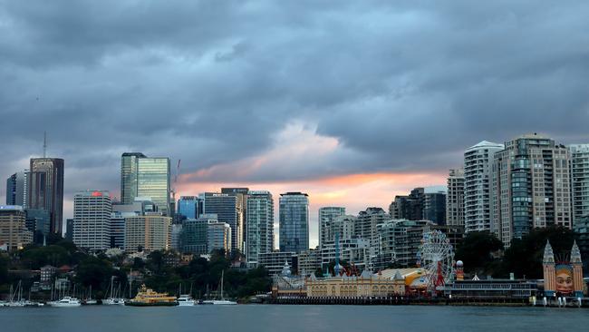 Sydney looked likely to be hit by the storm. Picture: NCA NewsWire / Damian Shaw