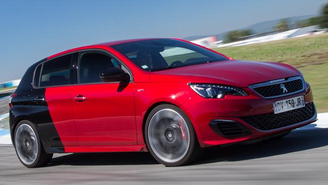 Peugeot sent a red and black 308 GTi. This aroused the eye-rolling cynic that lives in my head.