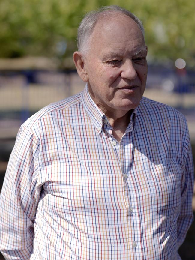 Roy Frith outside the Hillcrest Primary school. Picture: NCA NewsWire / Grant Viney