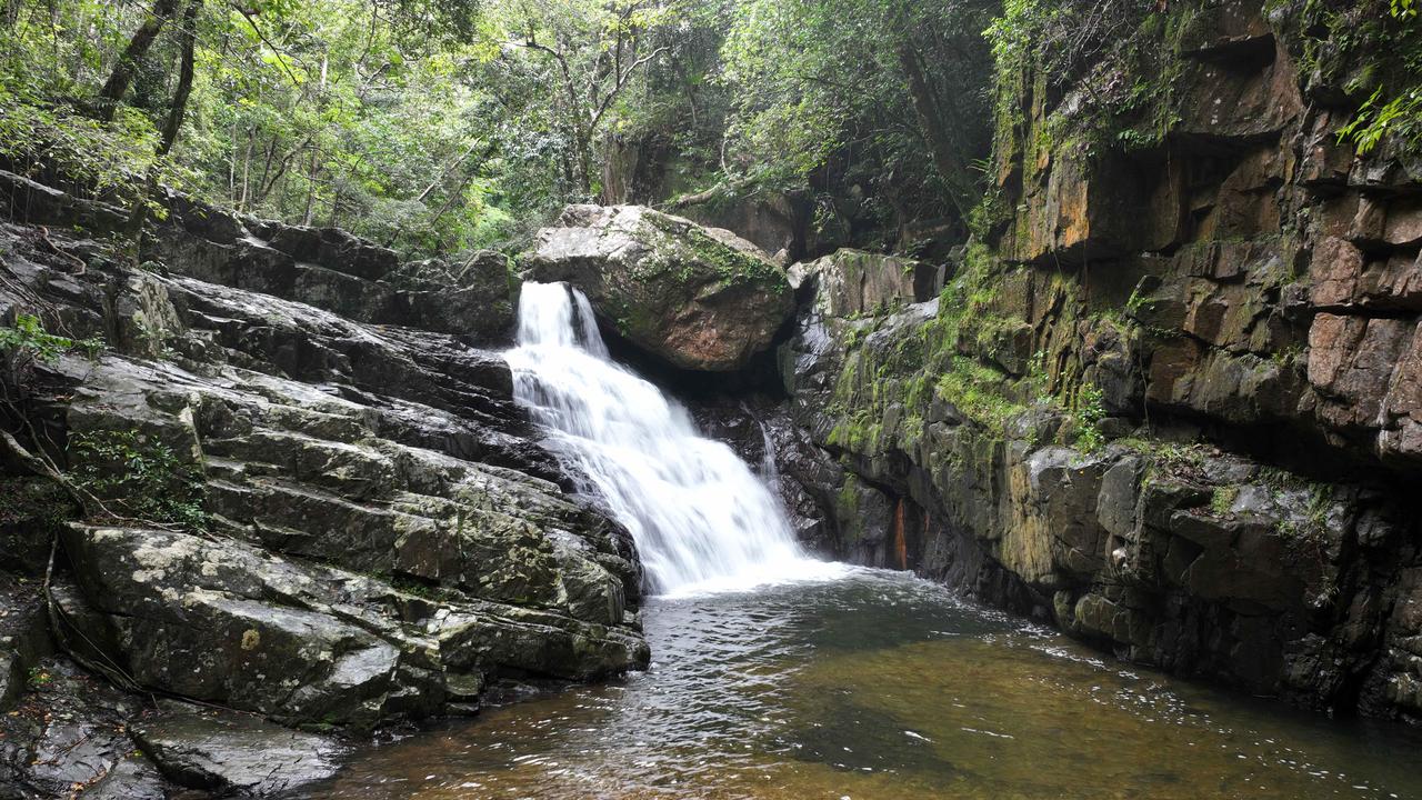 A waterfall at Stoney Creek near Cairns in Far North Queensland. Picture: Brendan Radke