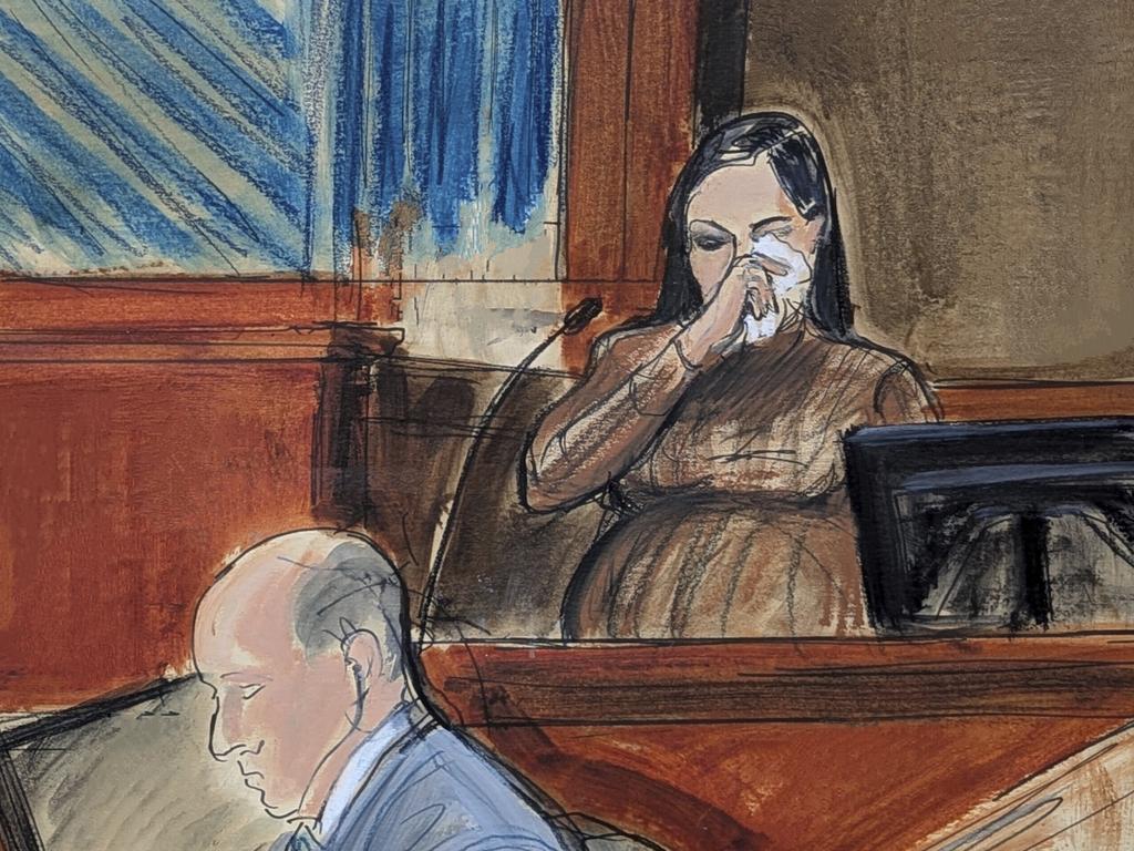 Cassie Ventura wipes tears from her eye while testifying in Diddy’s trial at Manhattan federal court. Picture: Elizabeth Williams via AP