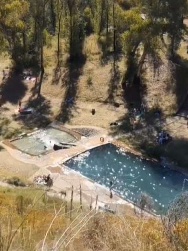 The pool is 27 degrees all year round. Picture: Tik Tok/lenasdoingthings
