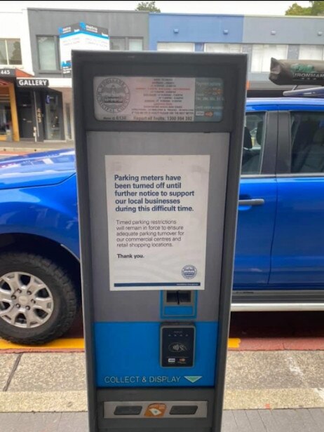 Woollahra Municipal Council has suspended parking metres.