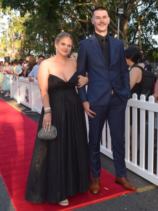 Chelsea Golding and Zach Smith at the North Rockhampton High School Formal 2023.