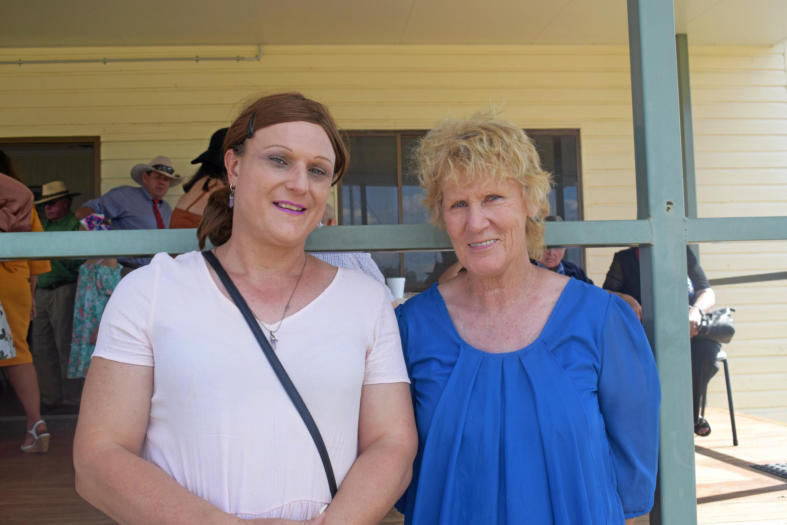 Danielle Park and Annie Jackson at the Tara Races October 6, 2018. Picture: Brooke Duncan