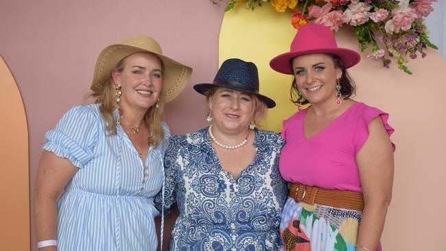 Erin, Michelle and Tracy at the Rockhampton Jaguar Land Rover Pop-Up Polo on June 3, 2023. Picture: Aden Stokes