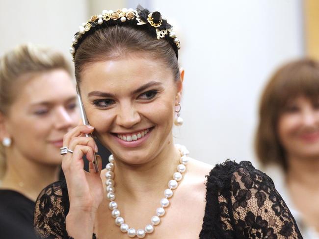 Russian former gymnast Alina Kabaeva at a reception at the Bocharov Ruchey state residence in February 2014 in Sochi, Russia. Picture: Getty Images