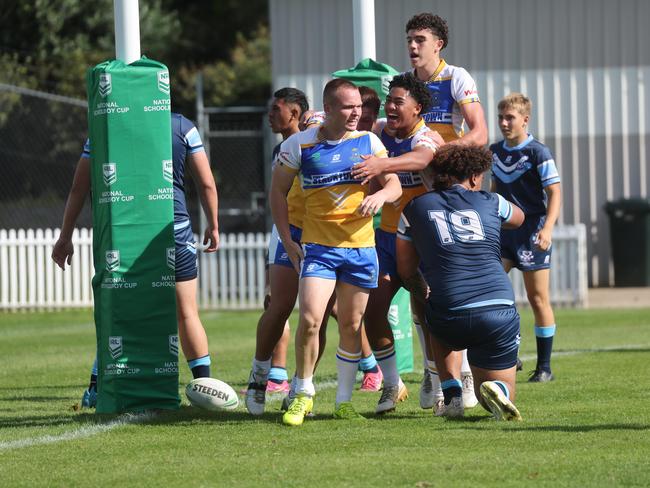 Pictured is The Peter Mulholland Cup at Ringrose Park, Wentworthville today. Patrician Brothers Blacktown v Matraville SHS. Picture: Tim Hunter.
