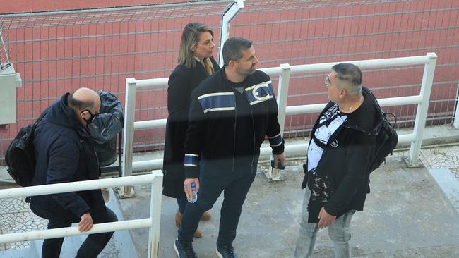 Xanthi FC’s then owner, Bill Papas, at his team’s game in Pierikos in 2021.