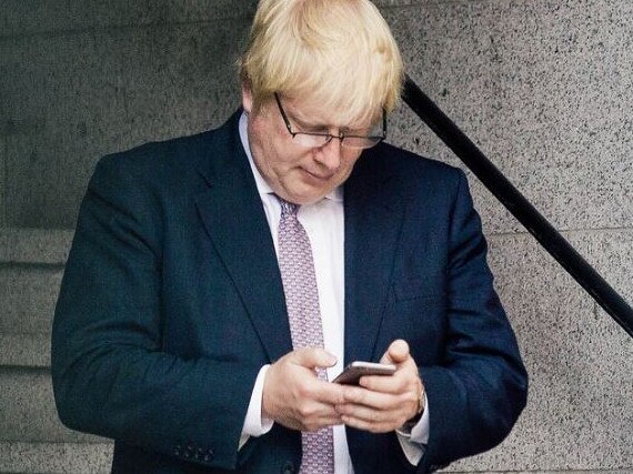 British PM Boris Johnson … waiting for another message from Scott Morrison? Picture: AFP/Getty Images