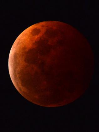 Tonight marks one of the most spectacular astronomical events of the year, a total lunar eclipse with a blood red moon. Picture: Evan Morgan