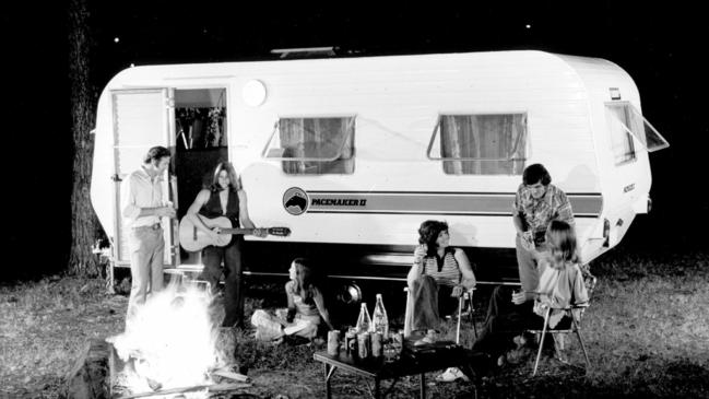 A 1970s promotional photo for Chesney Pacemaker caravans.