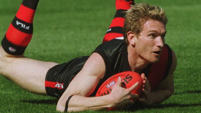 James Hird during the 2001 Grand Final won by Brisbane.