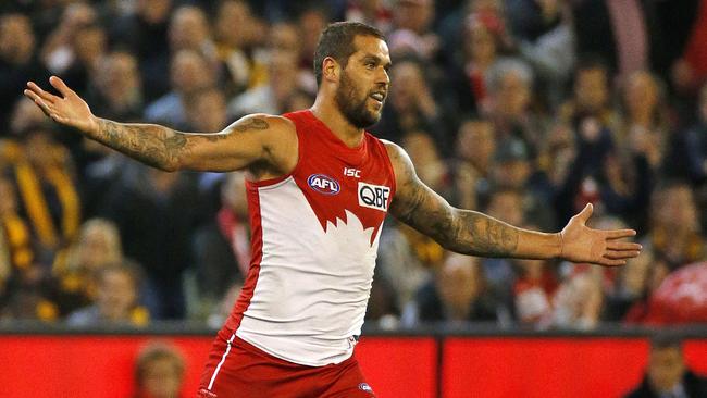 Sydney's Lance Franklin could win his fourth Coleman medal. Picture: George Salpigtidis