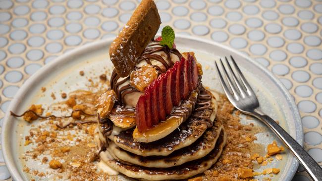 The Nutella, banana and Biscoff pancakes at St.Shoebill. Picture: David Kelly