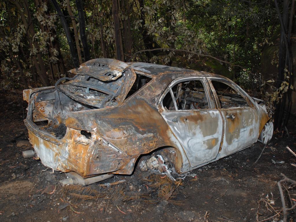 His silver Honda Accord was found burnt out at Macquarie Pass, between Wollongong and the Southern Highlands.