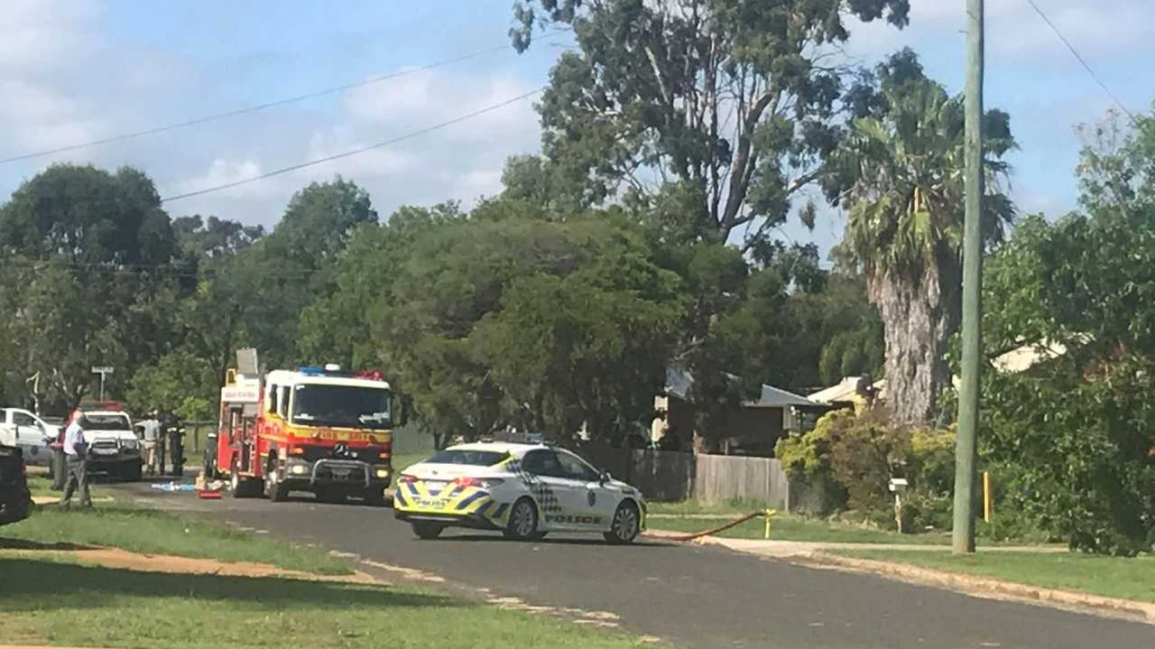 A Prince St Kingaroy home has been engulfed by flames in an early morning house fire on March 1, 2020. (Picture: Laura Blackmore)