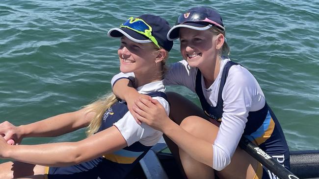 Walford rowers Olivia Masters and Imogen Griffith. Picture: Supplied