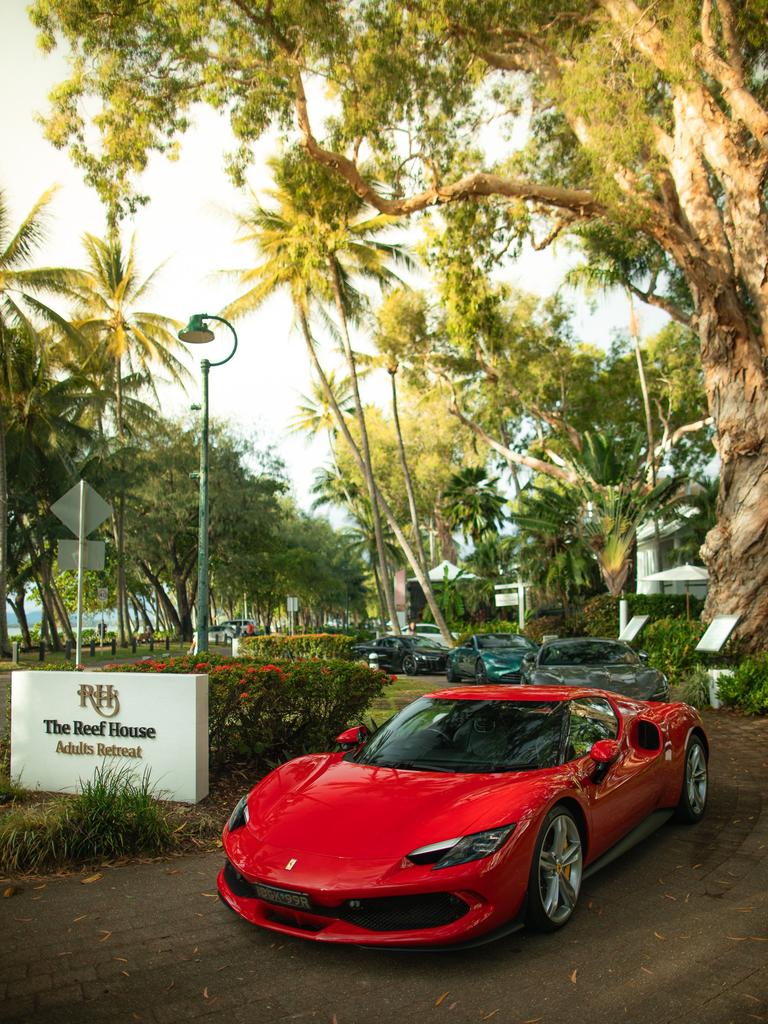 Ferrari 296 GTB at the Reef House Adults Retreat. Picture: Supplied