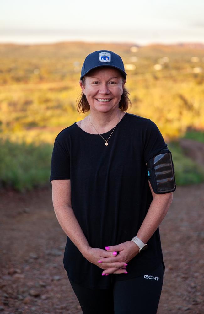 Mount Isa Mayor Peta MacRae on a 6am walk up Telstra Hill, a popular activity for locals.