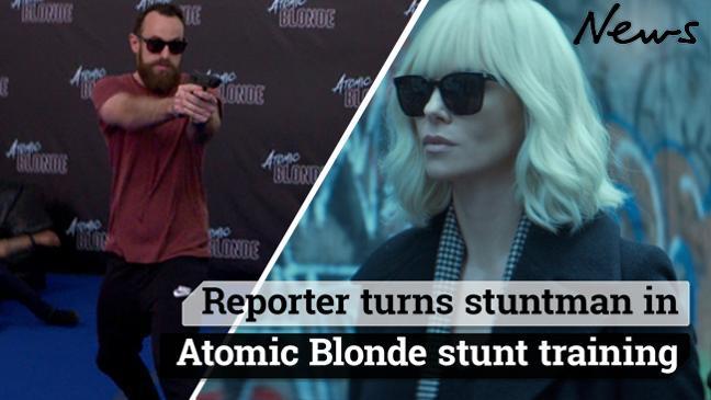 Reporter turns stuntman in Atomic Blonde stunt training