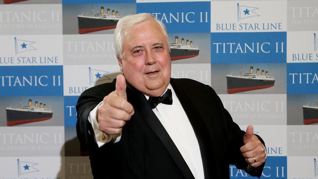 Businessman Clive Palmer is being sued for defamation by WA Premier Mark McGowan, as their legal battles continue to add up. Picture: Stewart McLean