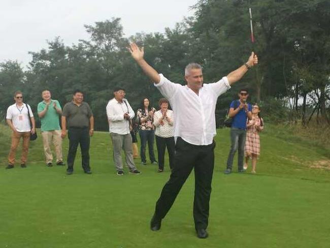 Onkaparinga Council CEO Mark Dowd in action on the golf course. Picture: Facebook