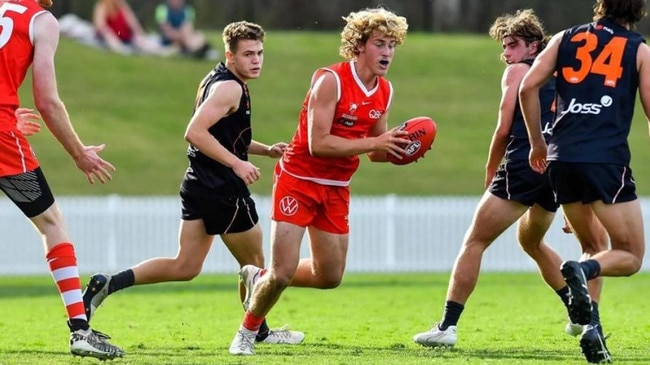 Angus Anderson at the Sydney Swans academy.