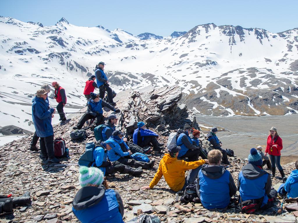 The trek retraces Sir Shackleton’s steps. Picture: Michael Baynes/Aurora Expeditions