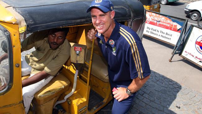 Hayden has found memories of the cricketing nation as seen here in Hyderabad.