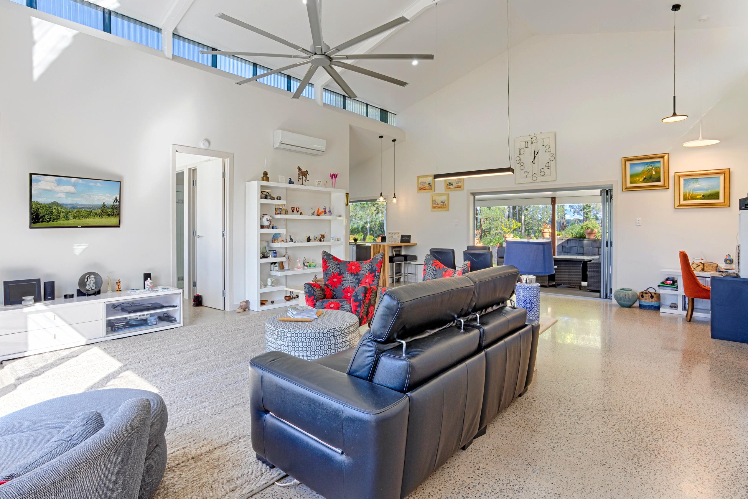 The spacious family room of the designer home. Picture: Contributed