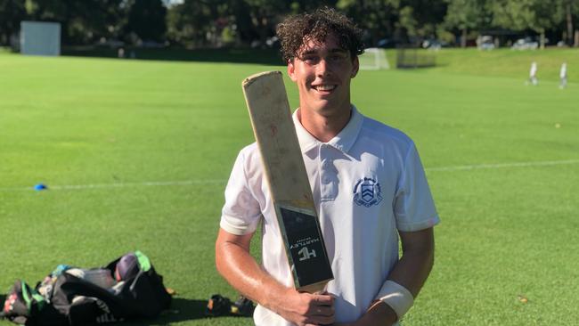 Chace Oates after scoring 177 against Brisbane State High in the GPS 11As competition last year.