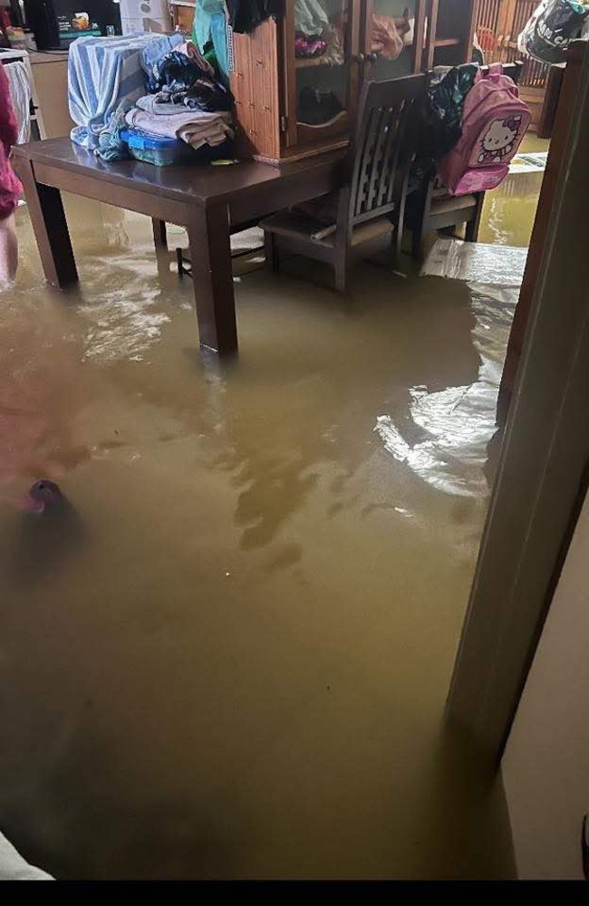 A person's home in Currajong has water underneath it with reports of a sewerage leak.