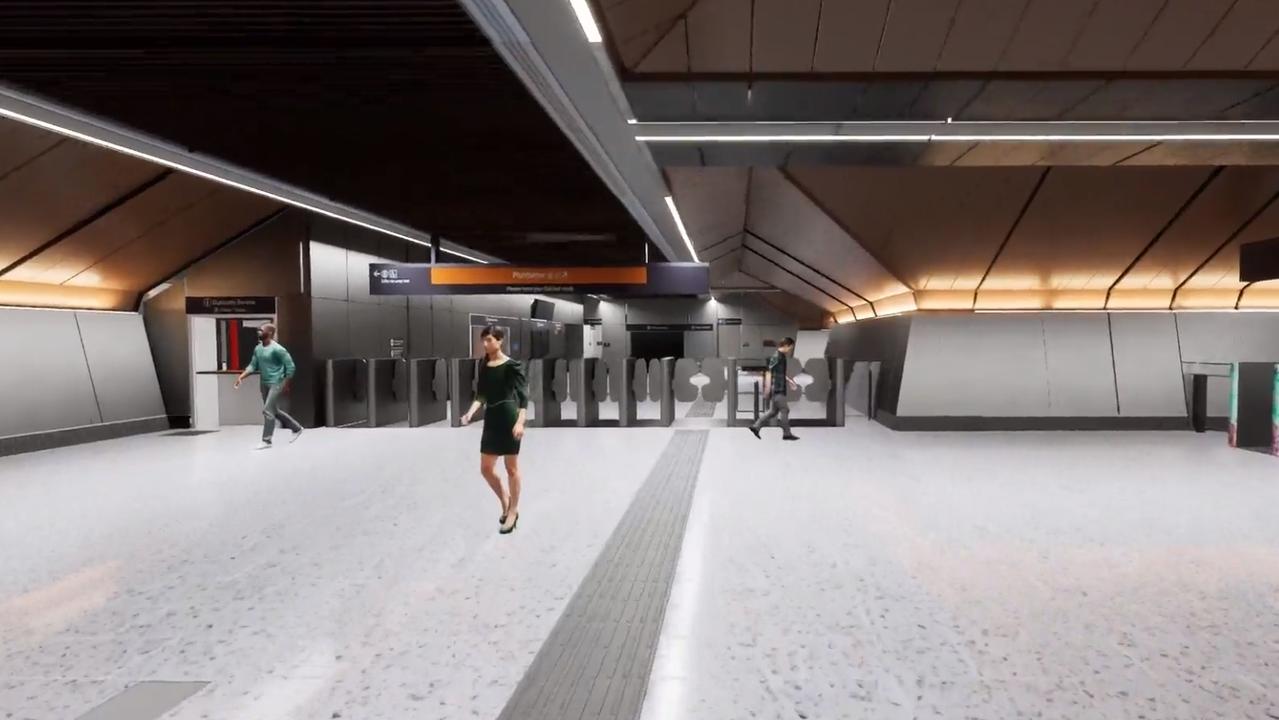 An artist’s impression of the Cross River Rail Albert Street station.