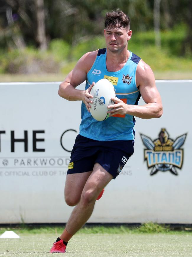 Will Brimson at Gold Coast Titans training. Picture: NIGEL HALLETT