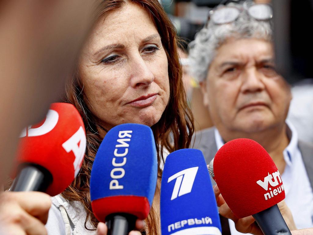 Silene Fredriksz, whose son and daughter-in-law were killed on the Malaysia Airlines MH17 crash in 2014, said she was ‘happy’ that a trial date had been set because ‘it’s a start’. Picture: Robin van Lonkhuijsen / ANP / AFP