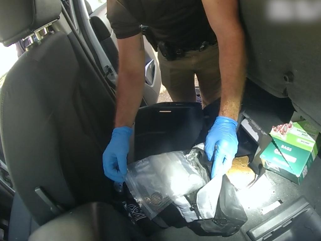 Townsville's Major and Organised Crime Squad seized more than $75,000 worth of cocaine after a vehicle intercept at Alligator Creek. Picture: QPS.