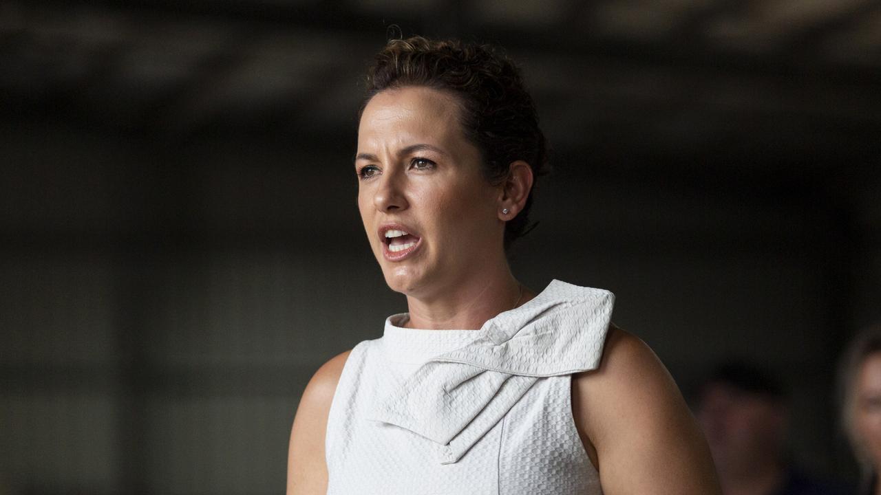 Opposition Leader Lia Finocchiaro used the budget estimates hearing with Treasurer Eva Lawler on Wednesday to unpick the cost of Mr Chalker’s payout and legal dispute. Picture: Floss Adams.