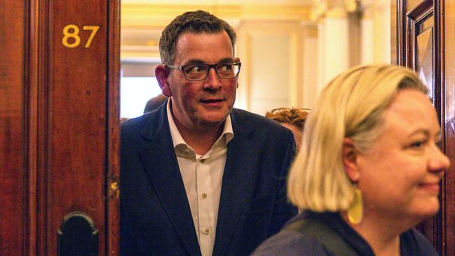 Daniel Andrews departs the Labor caucus meeting on Wednesday. Picture: Getty Images