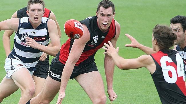 Matthew Leuenberger made an encouraging debut for Essendon in the VFL. Picture: Ian Currie